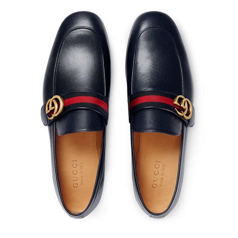 leather blue gucci loafers|Gucci loafer lowest price.